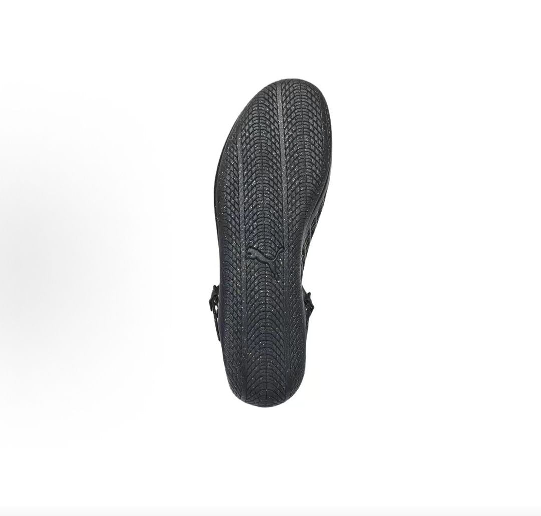 Puma Speedcat Ballet Strap black jelly shoes bottom rubber outsole tread pattern view.