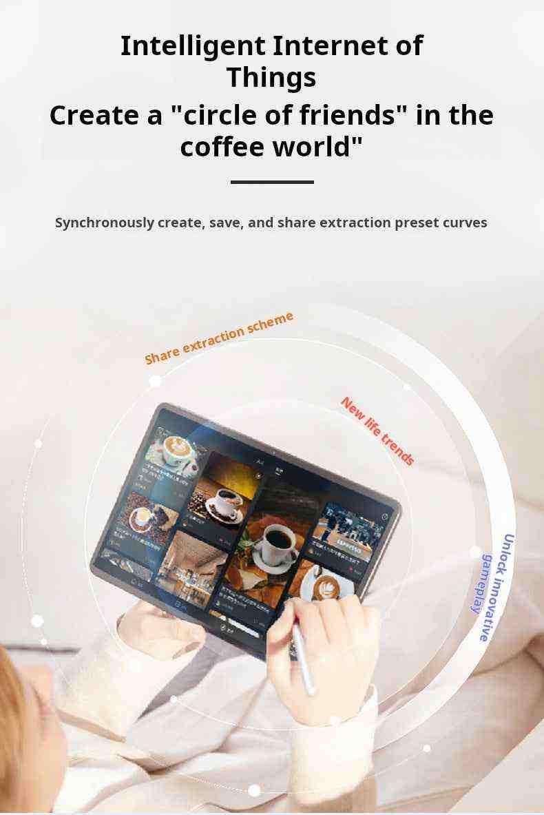 ماكينة Espresso احترافية Wendougee DATA بتحكم ذكي بالاستخلاص.