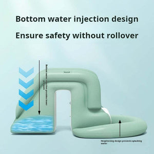 مسبح Swimming Pool مع زحليقة Slide ومظلة Sunshade لون أخضر.