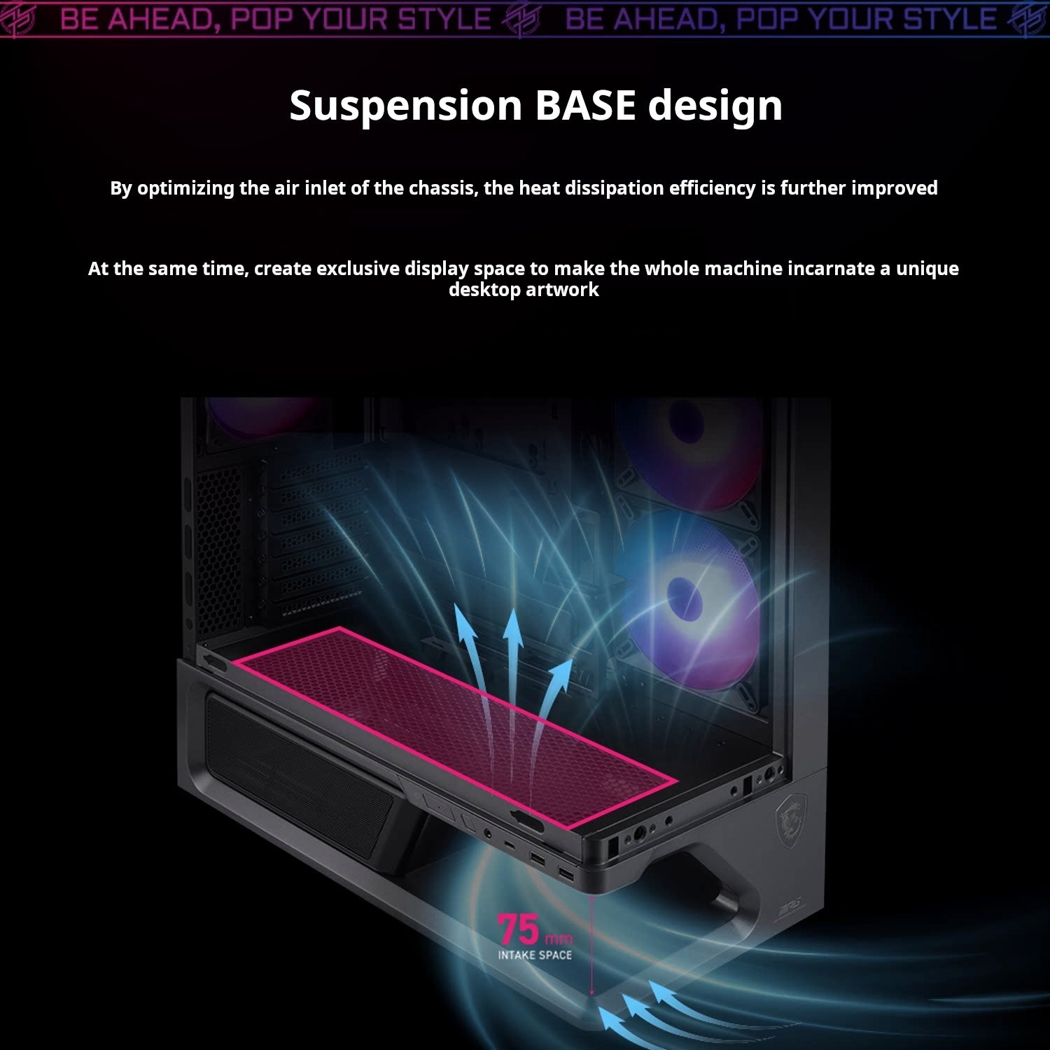كيس كمبيوتر أصلي 100% MSI MPG 300L PZ Vista