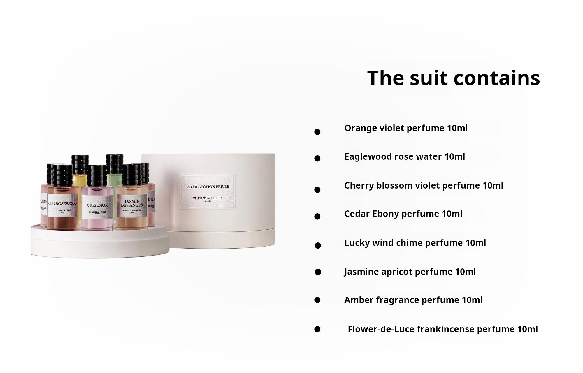 DIOR Collection Sample Perfume Set Floral and Woody Notes Eau Perfume EDP Eight-Piece Set