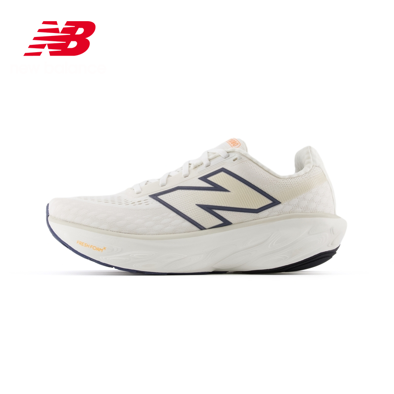  Product thumbnail showing the side view of the white حذاء جري New Balance Fresh Foam X 1080 v14 for easy store browsing.